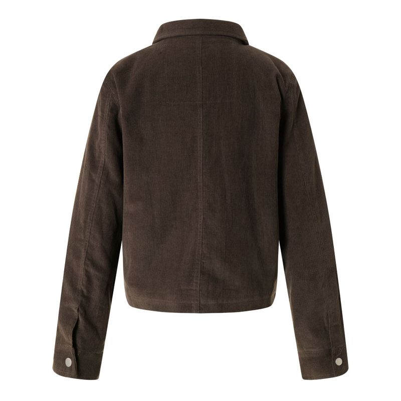 Classic Brown Corduroy Short Jacket 233313024