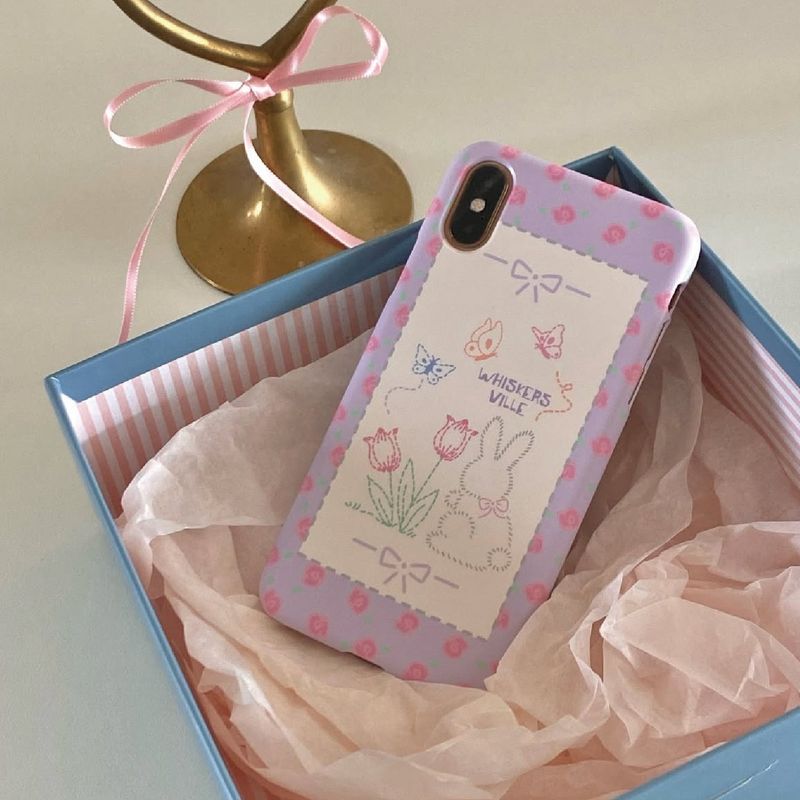 WHISKERSVILLE（ウィスカースビル）の「[MADE]Picnic Stitch Hard Case (Rabbit)（Smartphone Accessories）」