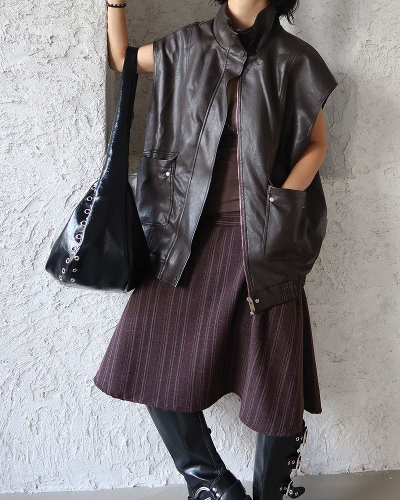 Cubic Halterneck Long Sleeveless