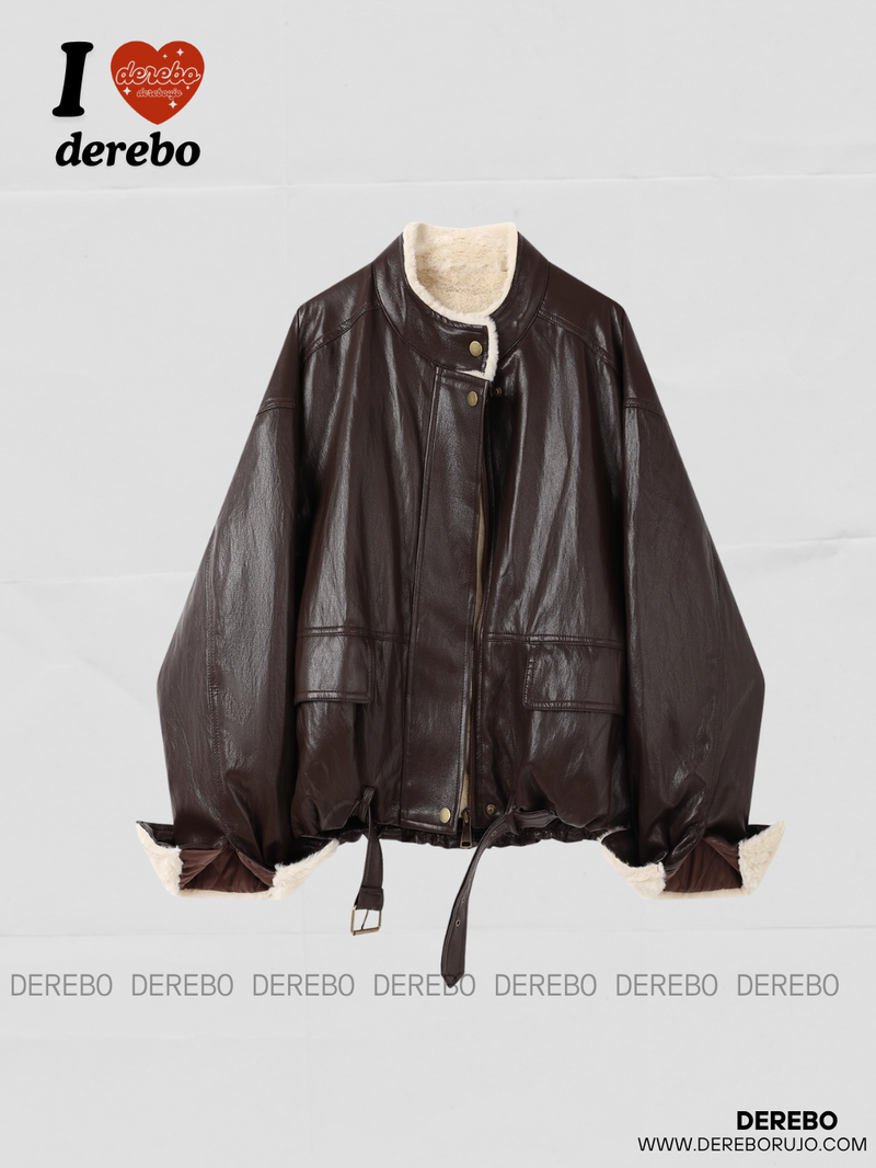 dereborujo（ドレボルゾー）の「ムードブラウンヒートレザージャケット（ジャケット/アウター）」