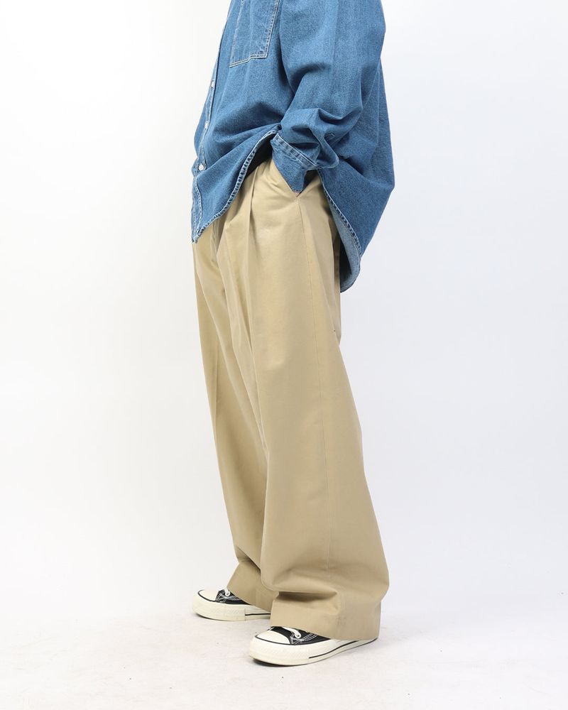 Flow Pintuck Wide Chino Pants_2color