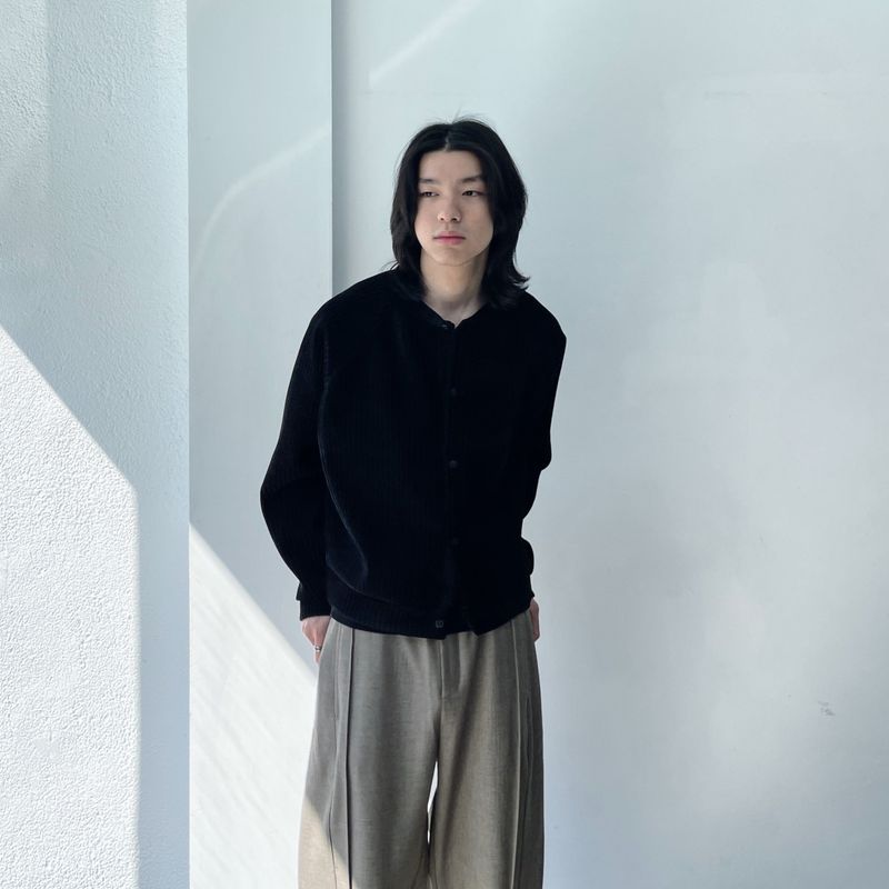 Vintage Ribbed Crewneck Knit Sweater