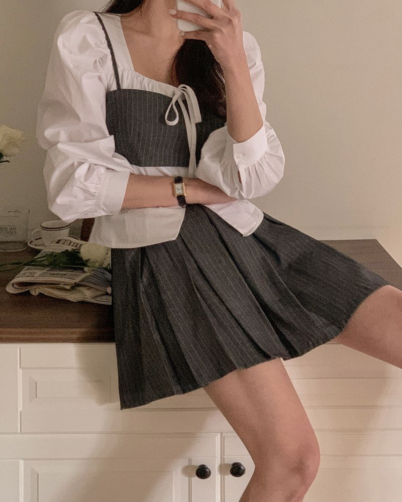 Tessa pleats mini skirt