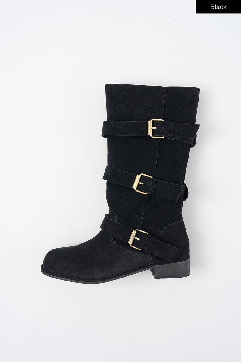 Flexi triple strap buckle boots