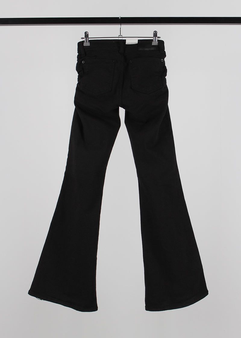 HIP SHIRRING BOOTS CUT PANTS