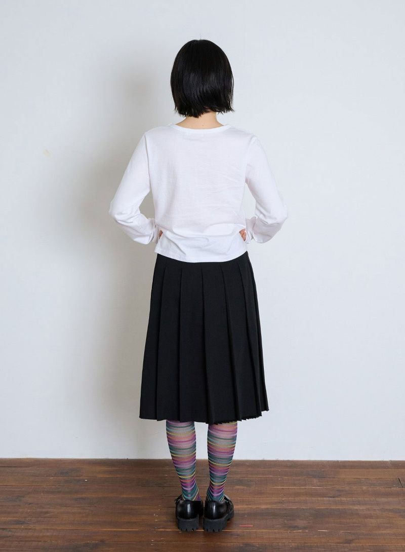 DOUBLE MOOD WRAP PLEATED SKIRT