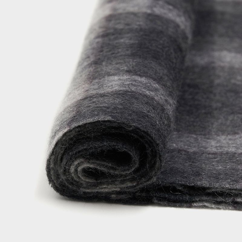 Cashmere Woven Scarf Gingham Check_Grey,Purple