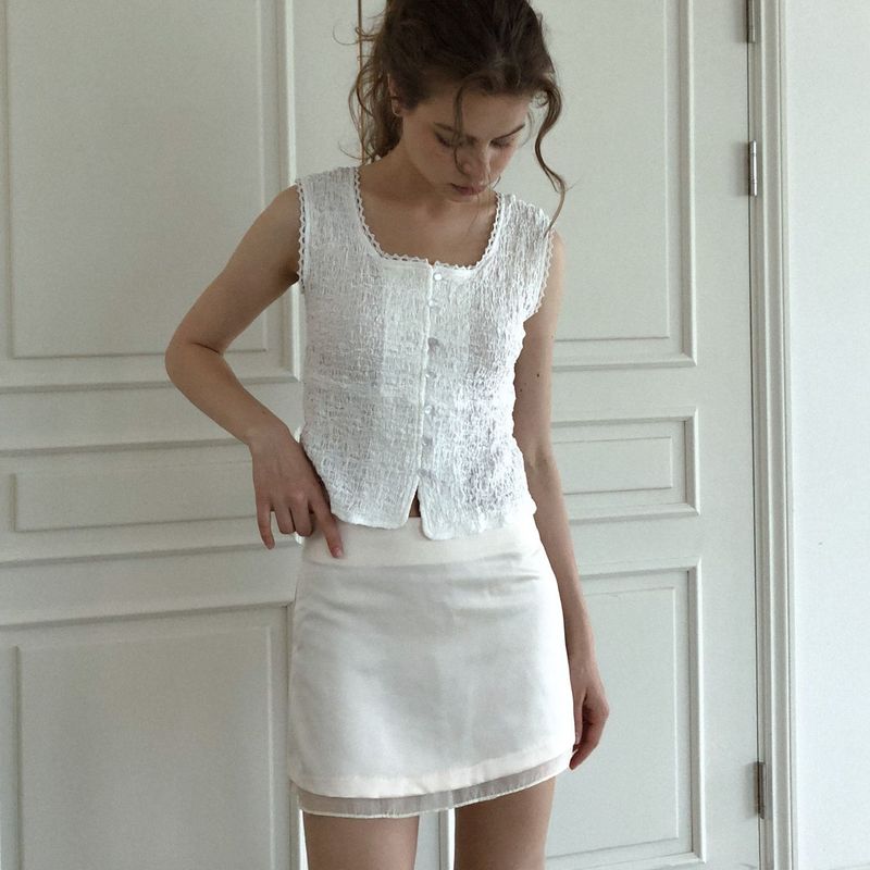 Fors sleeveless blouse (white)