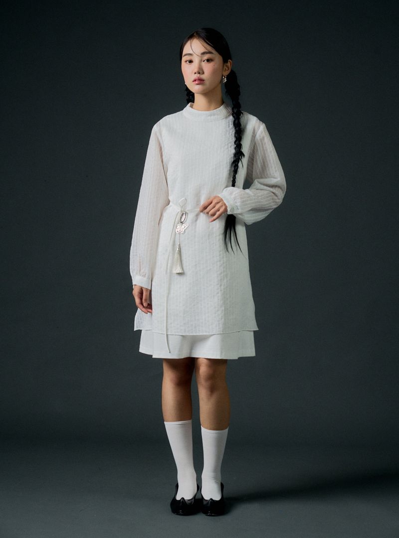 rram（アラーム）の「Pinny layered dress (white)（Dresses）」