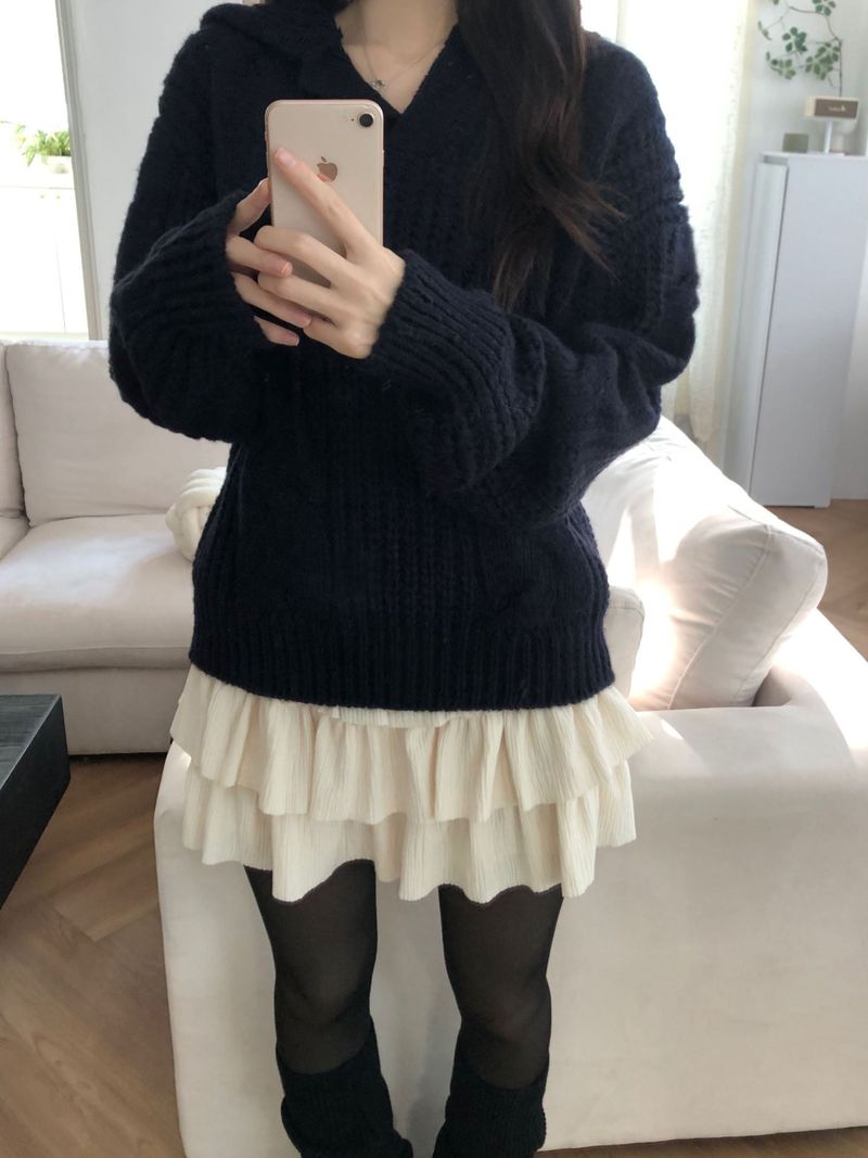 Pound Hooded Knit (2 colors)