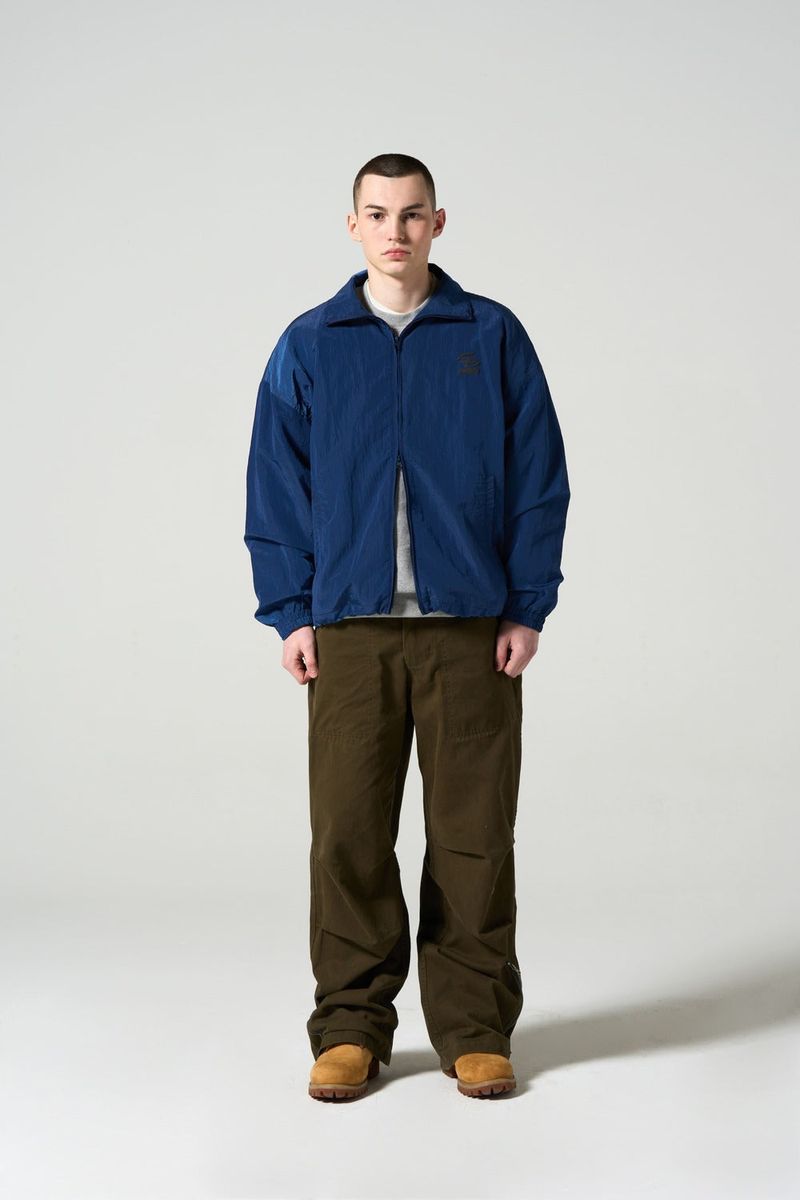 NYLON COLLAR WINDBRAKER - BLUE