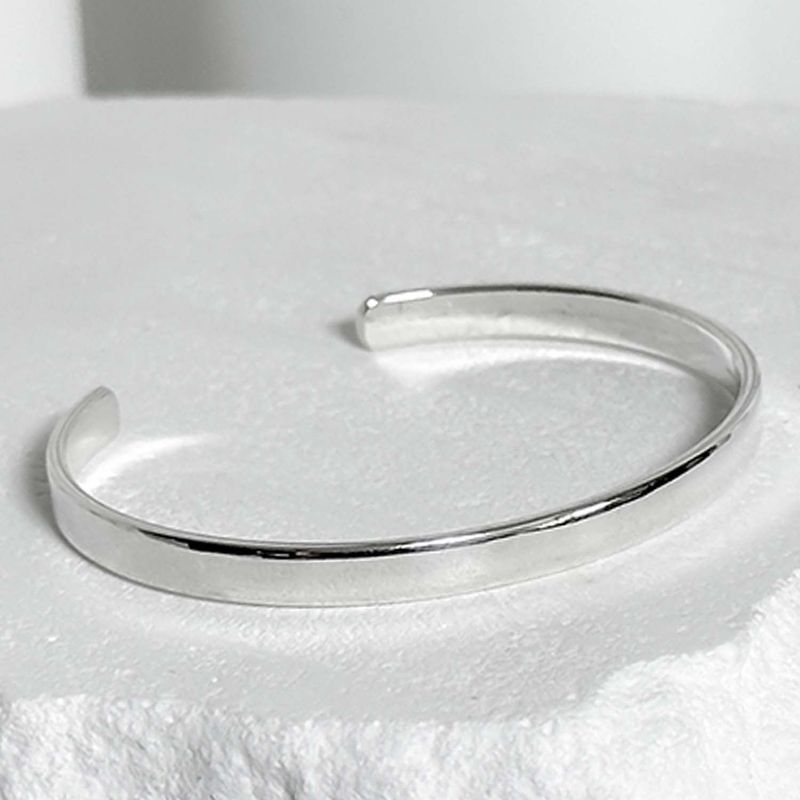 SV925-5mm SIMPLE none logo bangle_silver