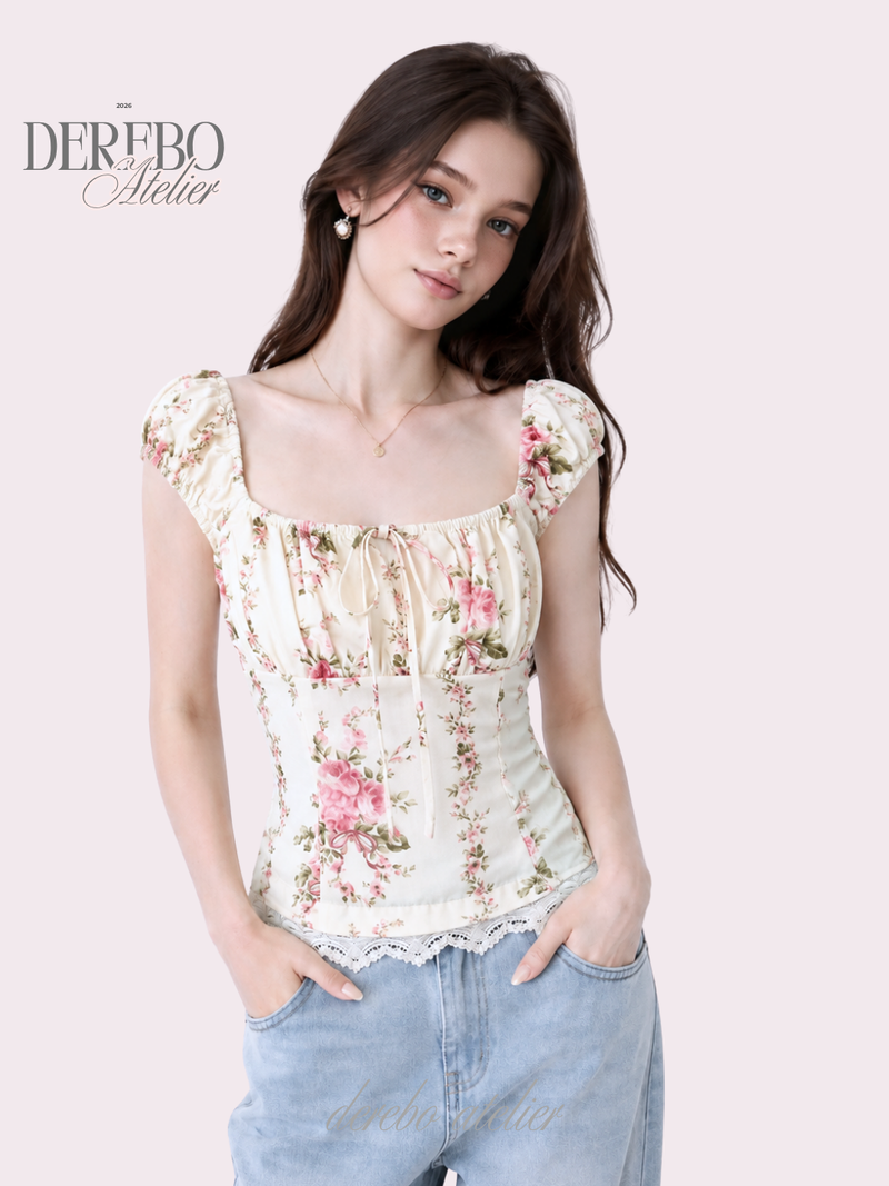 Flora Lace Bustier Blouse