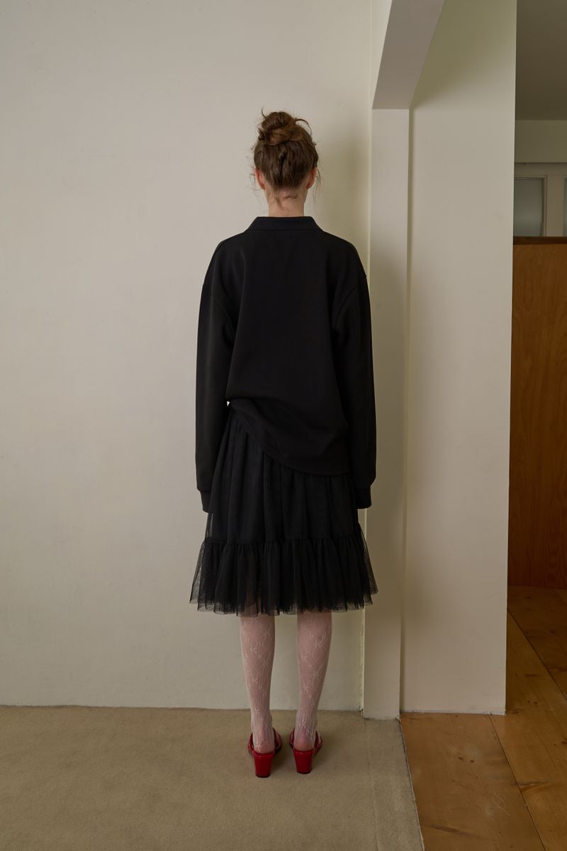 Tulle midi skirt_black