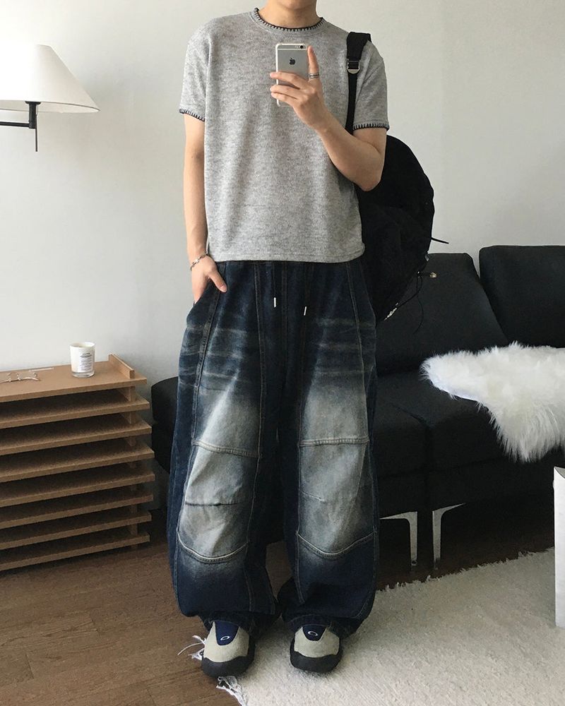 Stitch Crop short Sleeve Knit