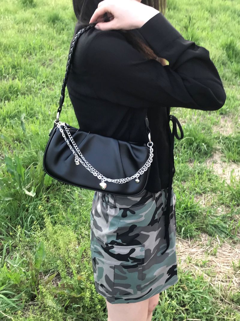 Military cargo mini skirt
