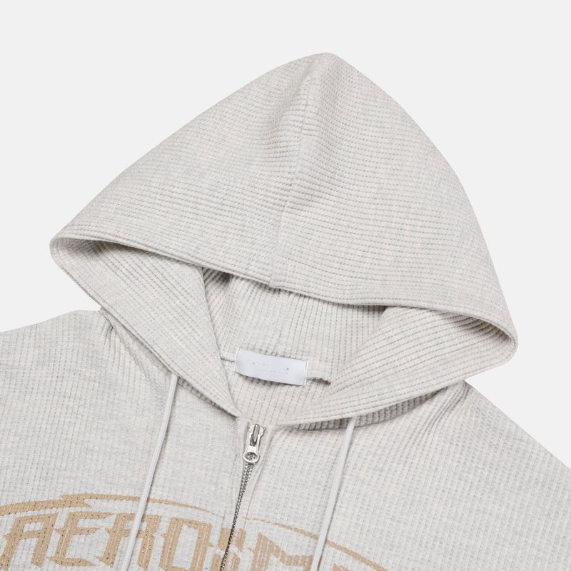 Light Waffle Hood Zip-Up (No.852)
