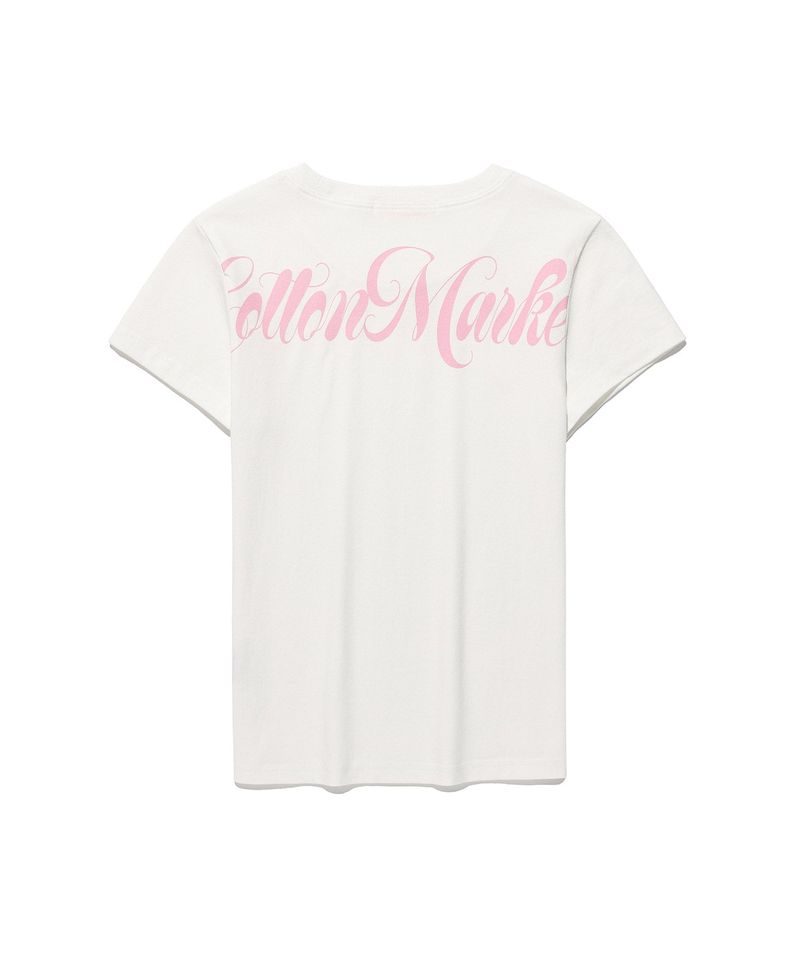 Cursive Logo Tee White (KIB6MFT518A)
