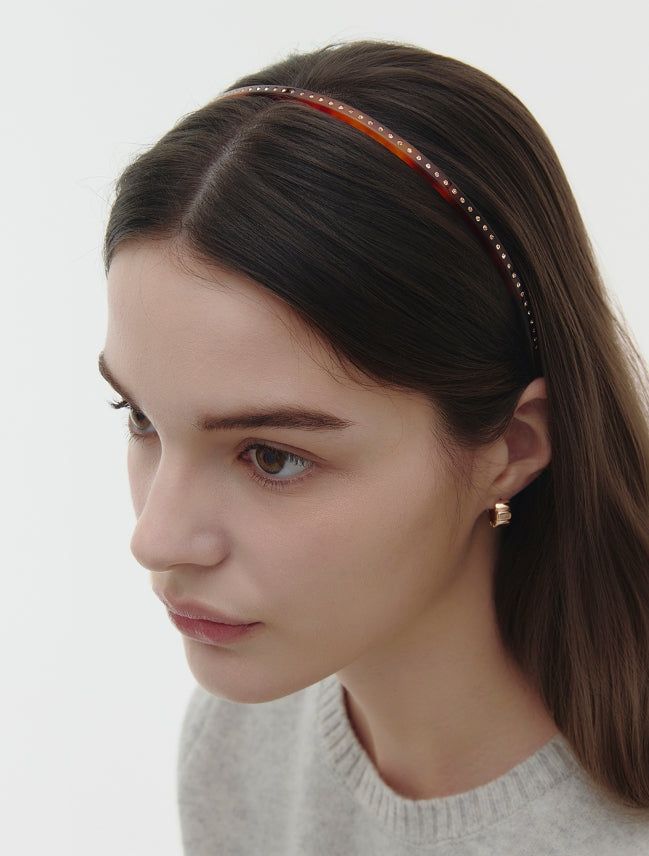 hyeres lor（イエール・ロール）の「26SS★ Essence Line Stone Hair Band（Hair Accessories）」