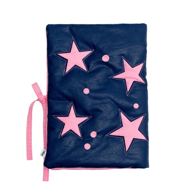 Jumping Star Pouch (pink/navy)