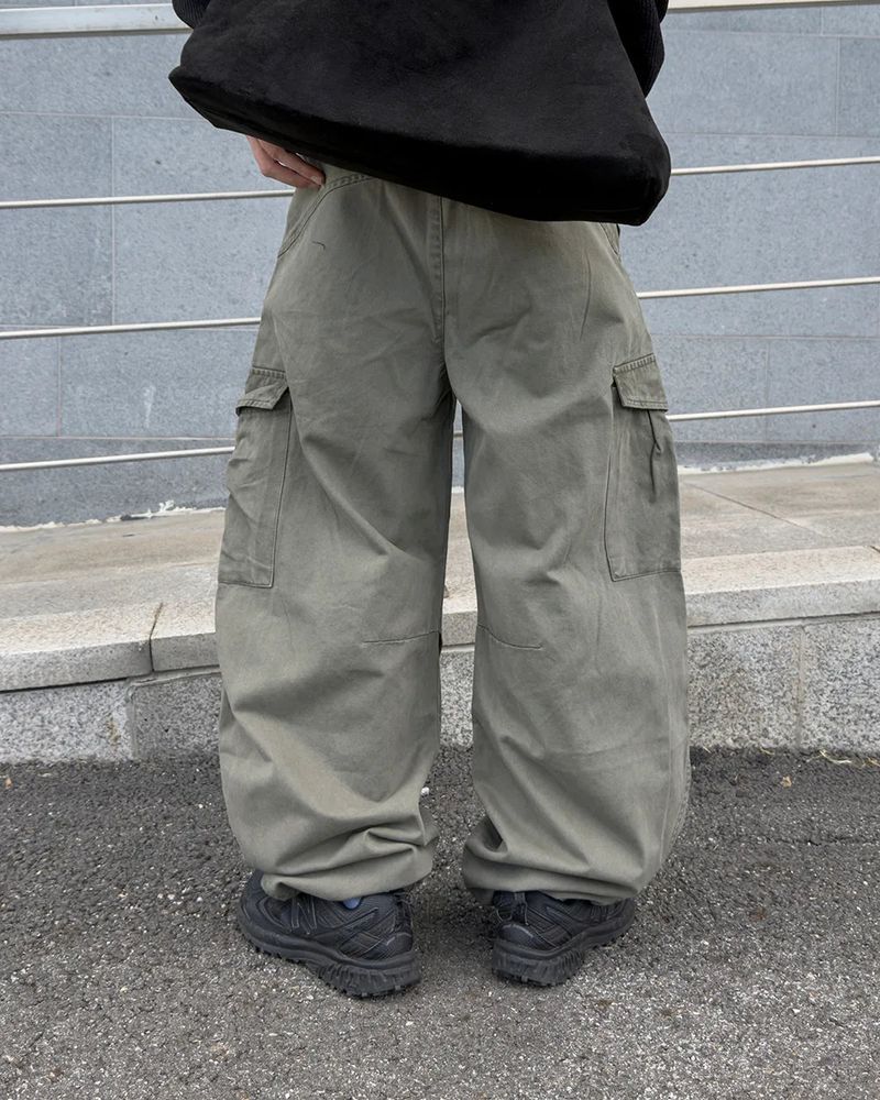 Cerne Dying Washed Curved Cargo Pants