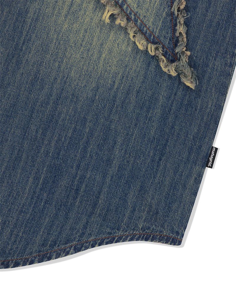 STAR RAW CUT DENIM SHIRT