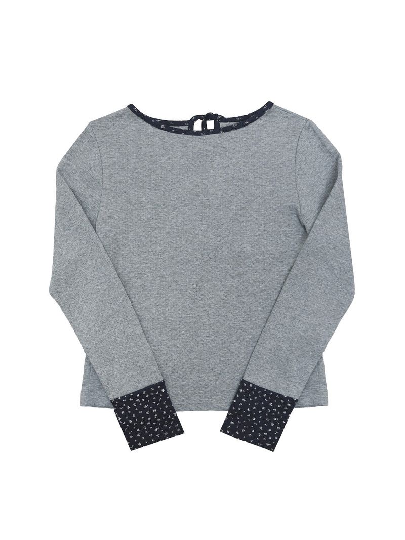 Floral cozy top / gray