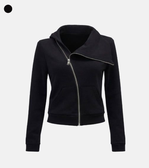 Diagonal Flow Zip-up