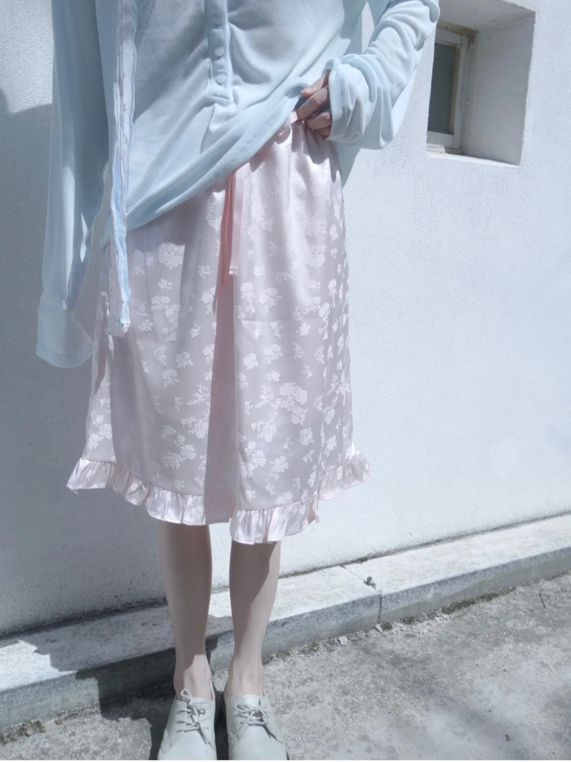 silky frill skirt