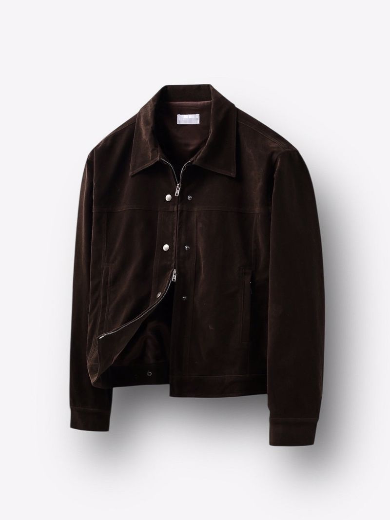 Mer crop suede jacket