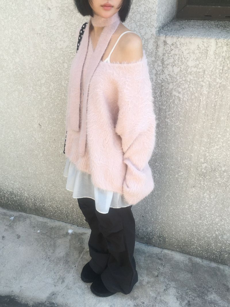 Love N Hairy muffler knitwear