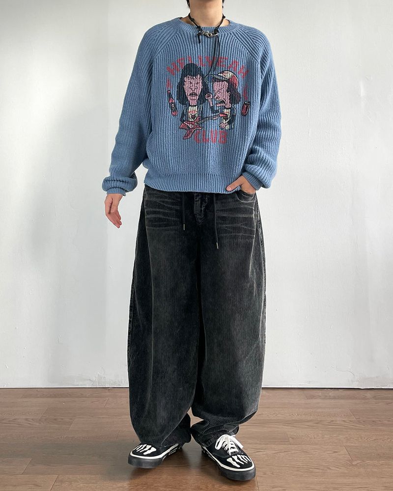 Zimb Printed Crack Knit