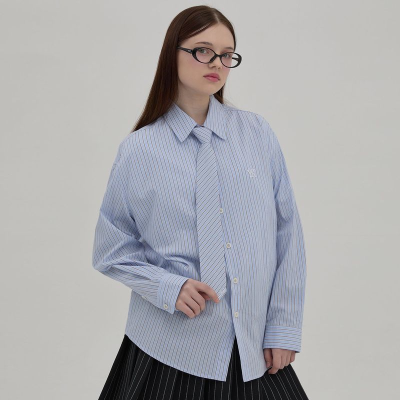 Tie Set Stripe Shirt