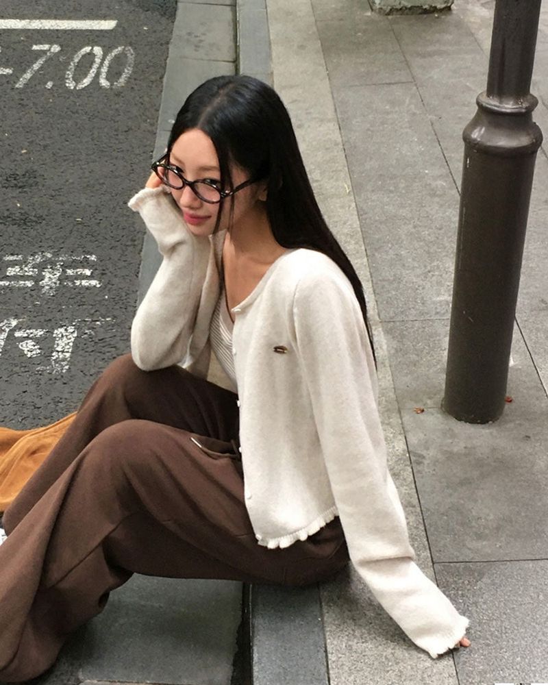 Candy Frill Knit Cardigan