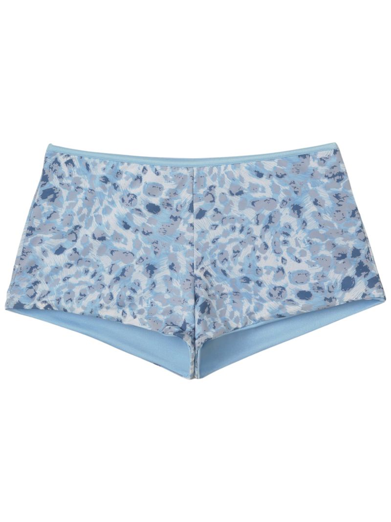 REVERSIBLE LOW-RISE SHORTS (SODA BLUE/LEOPARD)