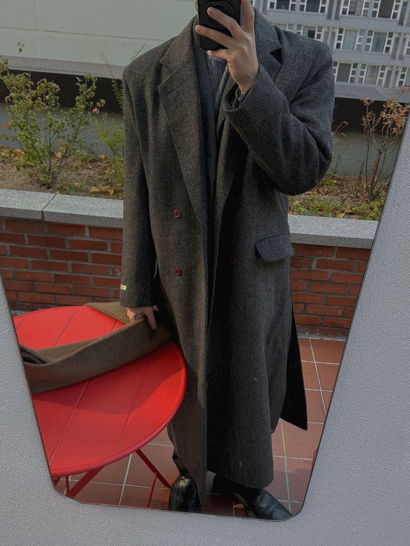 ASCLO Grace Herringbone Wool Coat (2color)