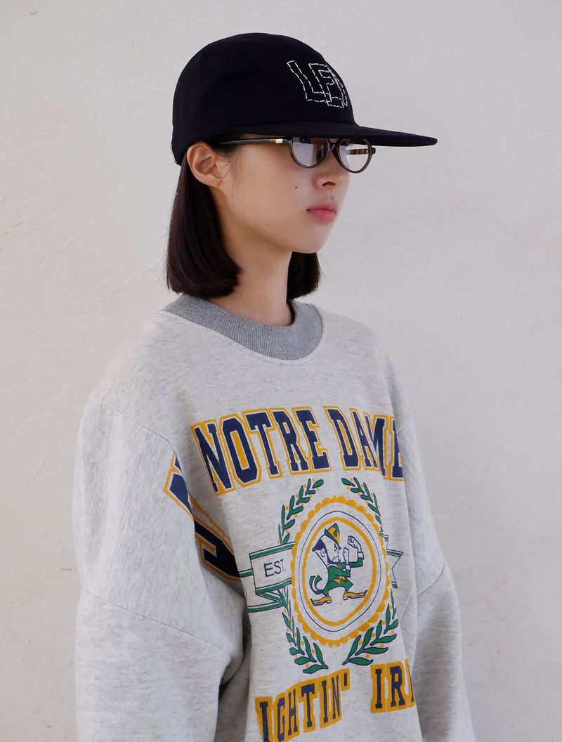 LEY Handstitch Long Brim Cap / Black
