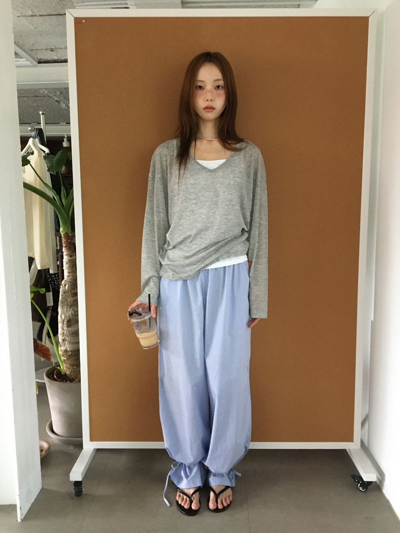 Cinnamon Summer V-neck Knit (6color)
