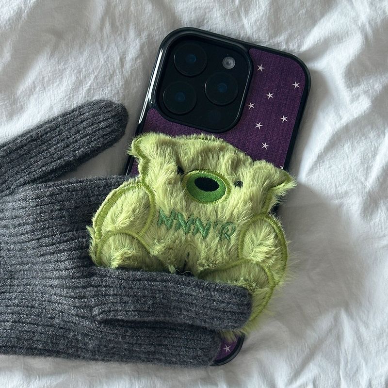 SUN CASE PATCH COZY BEAR GREEN (GLOSSY BLACK)