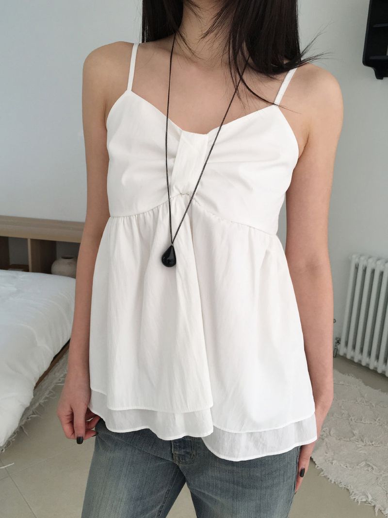 Ribbon bustier blouse