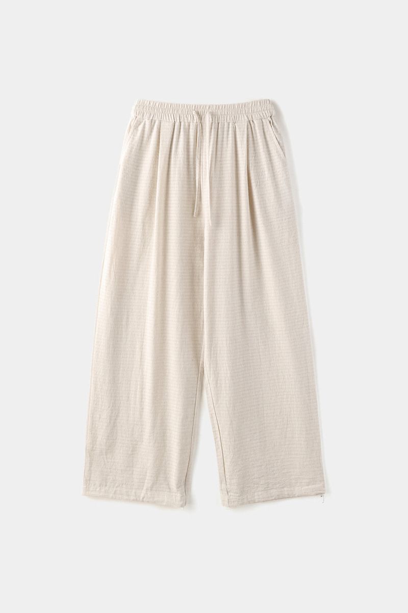 Border stripe summer pants