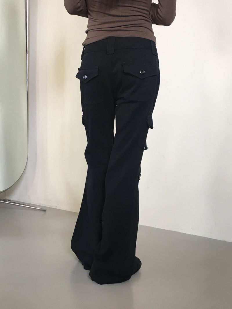Kita y2k low rise cargo bootcut pants