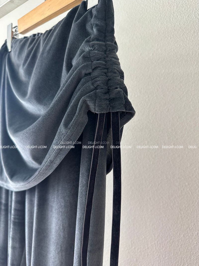 May Velvet Shirring Pants
