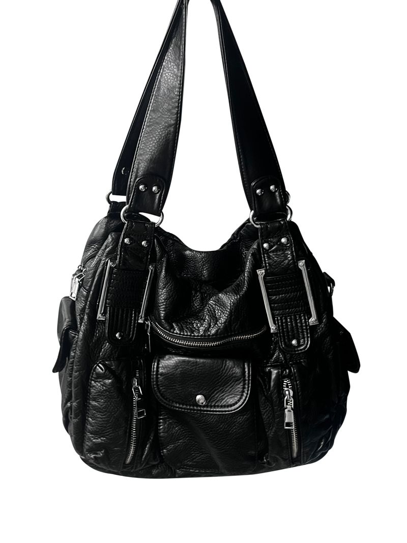 vintage husky leather shoulder bag