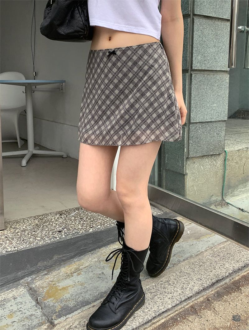JAZZ THE ORDER(ジャズ ザ オーダー)の「CHECK CHIFFON MINI SKIRT (4C)(Skirts)」