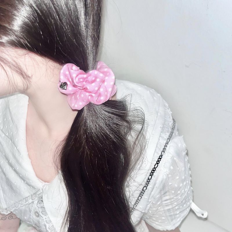 Dotty heart shushu (scrunchie)