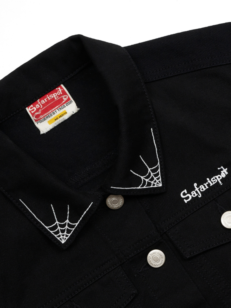 1/2 WEB TRUCKER DENIM JACKET (BLACK)