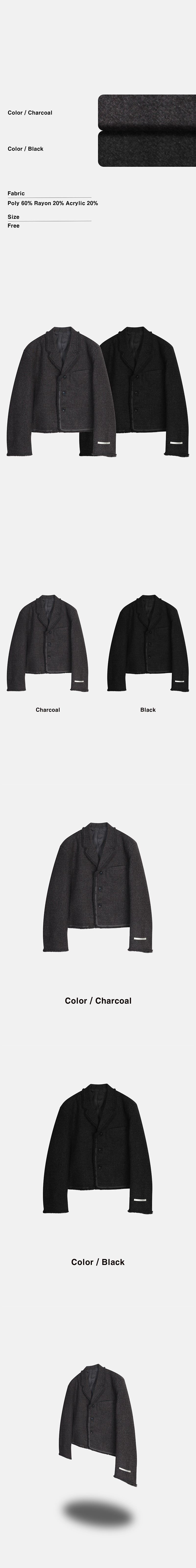 [F/W] Crop tessel jacket(2color)
