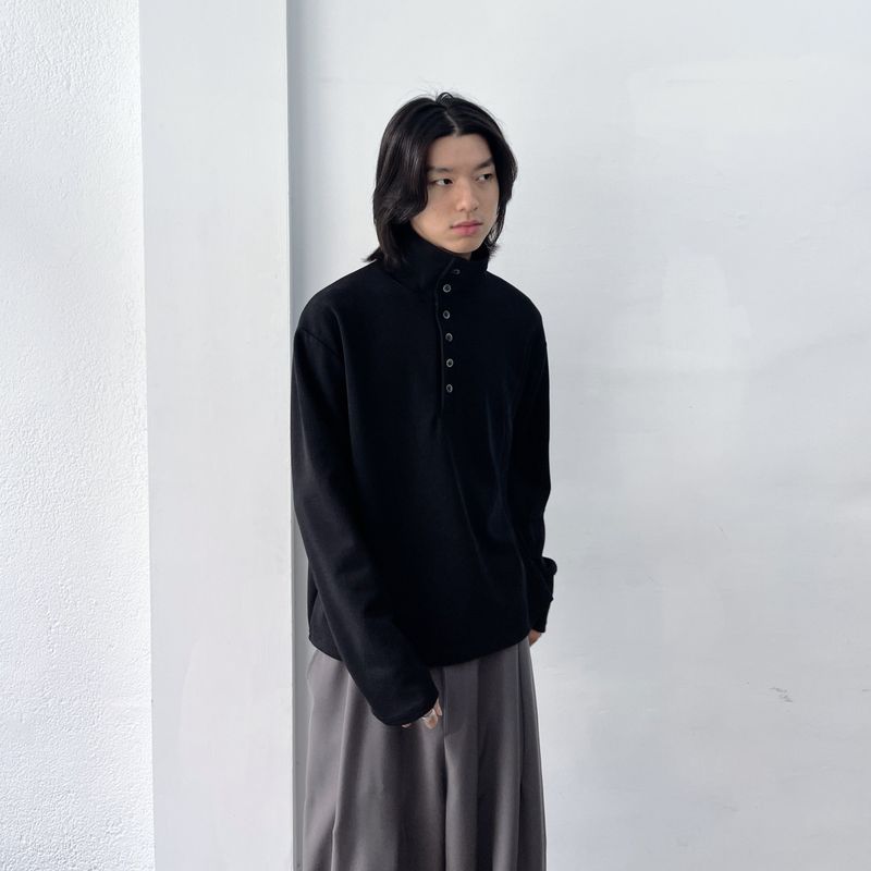 2-Way Stand Collar Long Sleeve