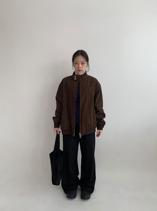 Yusaki Harringtton Button Blouson Jacket